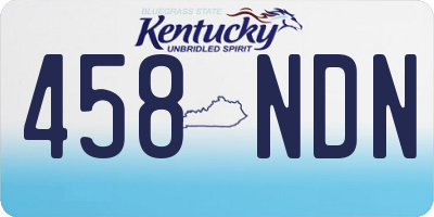KY license plate 458NDN
