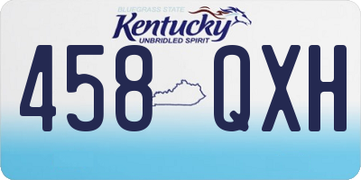 KY license plate 458QXH