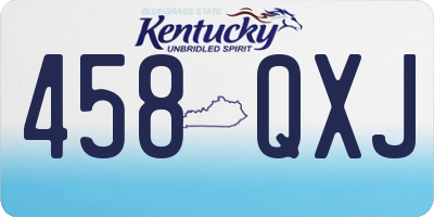KY license plate 458QXJ