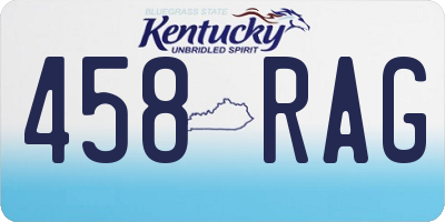 KY license plate 458RAG