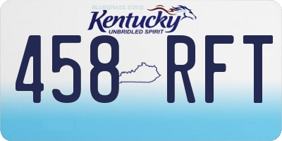 KY license plate 458RFT