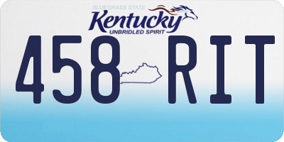 KY license plate 458RIT
