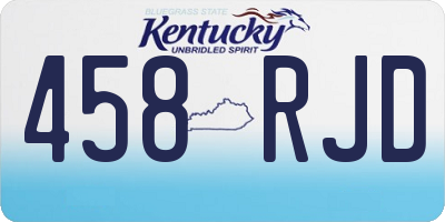 KY license plate 458RJD