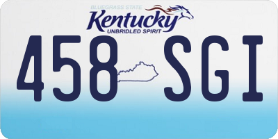 KY license plate 458SGI