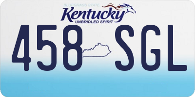 KY license plate 458SGL