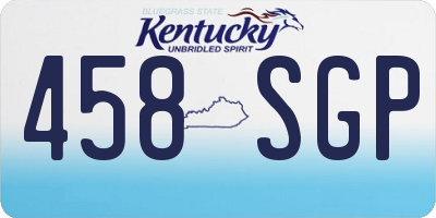 KY license plate 458SGP