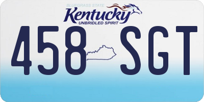 KY license plate 458SGT