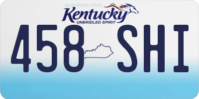 KY license plate 458SHI