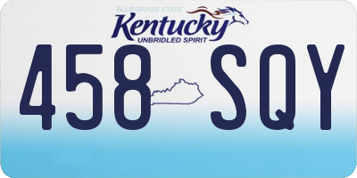 KY license plate 458SQY