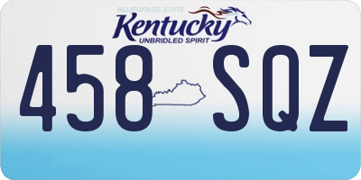 KY license plate 458SQZ