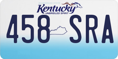 KY license plate 458SRA