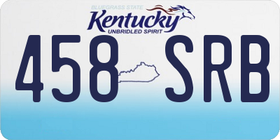 KY license plate 458SRB