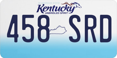 KY license plate 458SRD