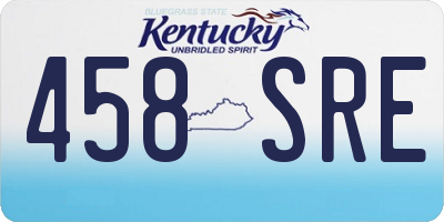 KY license plate 458SRE