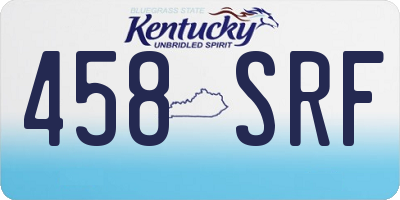 KY license plate 458SRF