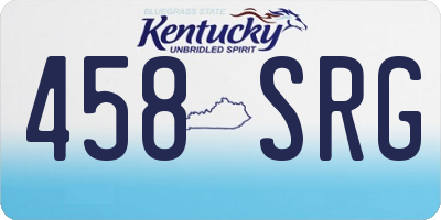 KY license plate 458SRG