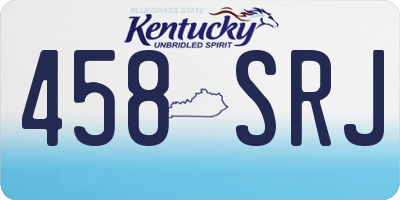 KY license plate 458SRJ
