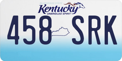 KY license plate 458SRK