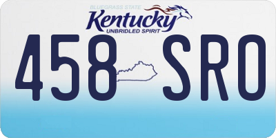 KY license plate 458SRO
