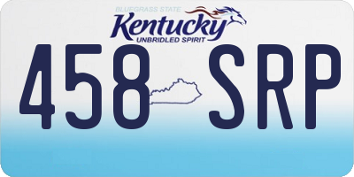 KY license plate 458SRP