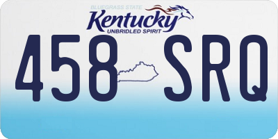KY license plate 458SRQ