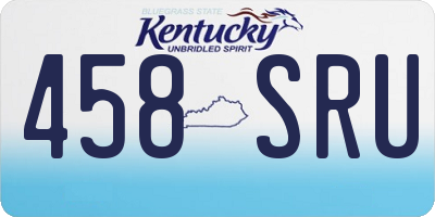 KY license plate 458SRU