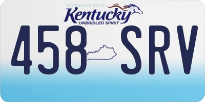 KY license plate 458SRV