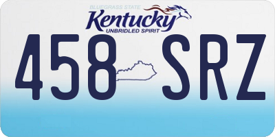 KY license plate 458SRZ