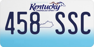 KY license plate 458SSC