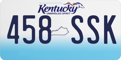 KY license plate 458SSK