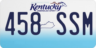 KY license plate 458SSM