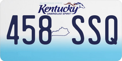 KY license plate 458SSQ