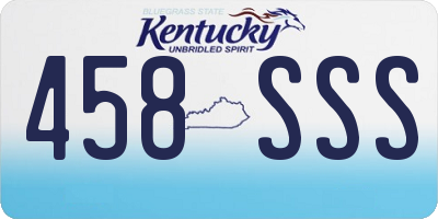 KY license plate 458SSS