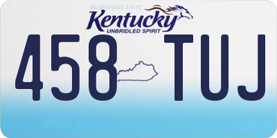 KY license plate 458TUJ