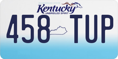 KY license plate 458TUP
