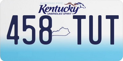 KY license plate 458TUT