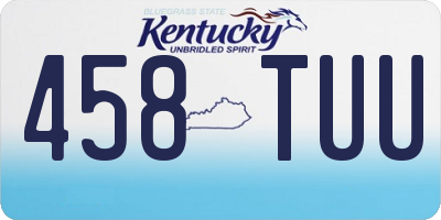 KY license plate 458TUU