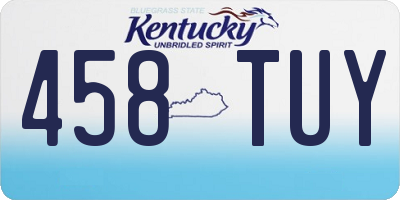 KY license plate 458TUY