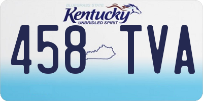 KY license plate 458TVA