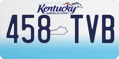 KY license plate 458TVB