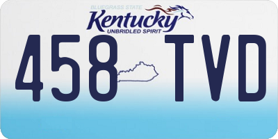 KY license plate 458TVD