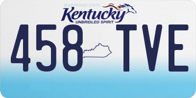 KY license plate 458TVE