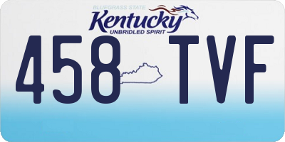 KY license plate 458TVF
