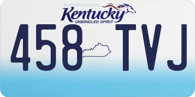 KY license plate 458TVJ
