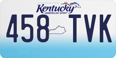 KY license plate 458TVK