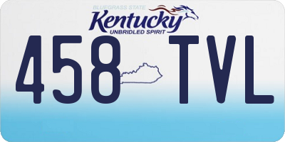 KY license plate 458TVL