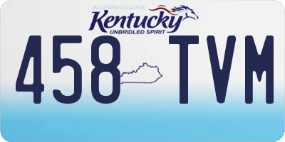 KY license plate 458TVM