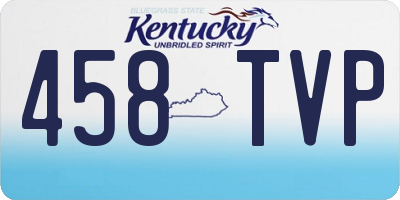 KY license plate 458TVP