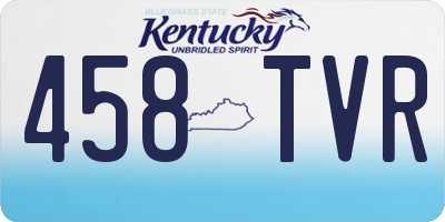 KY license plate 458TVR