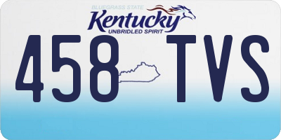 KY license plate 458TVS